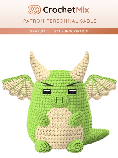 Amigurumi Dragon — patron crochet personnalisable