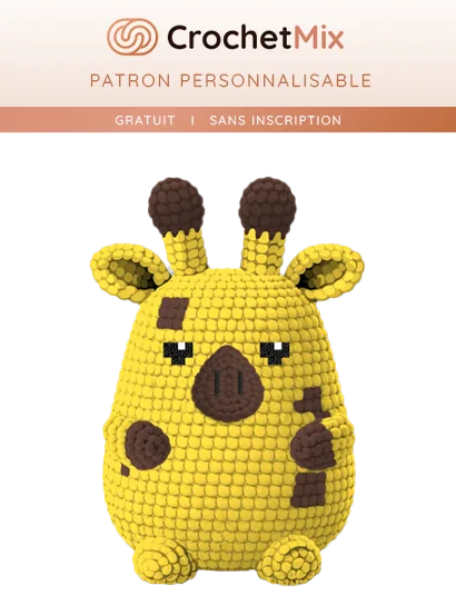 Amigurumi Girafe — patron crochet personnalisable