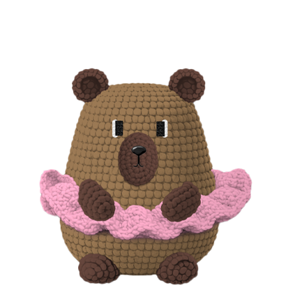 Amigurumi maman ours robe crochet patron personnalisable