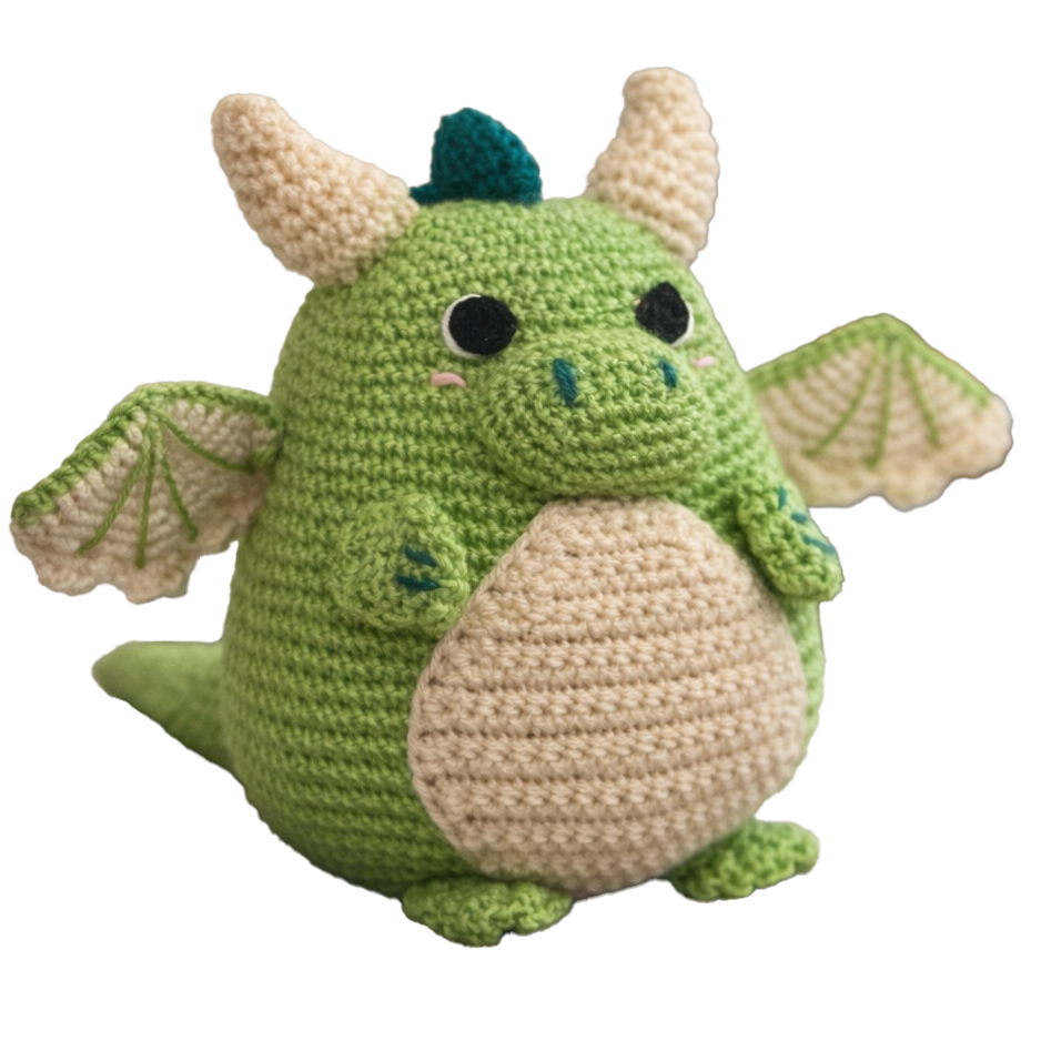 Dragon crocheted for real