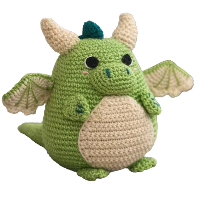 Dragon crocheté en vrai
